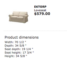 IKEA EKTORP Loveseat, Nordvalla dark beige