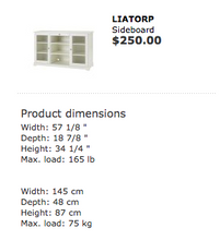 IKEA LIATORP Sideboard, white