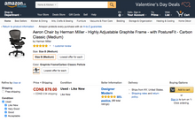 Herman Miller Aeron Chair - PostureFit lumbar support - Size B (Medium)